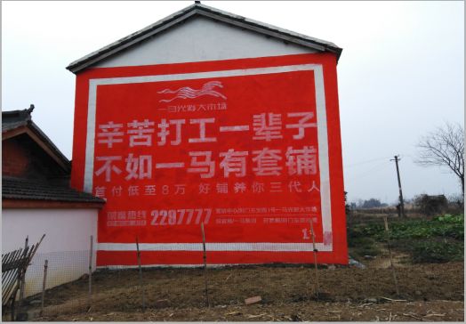  宁强一马光彩墙体广告